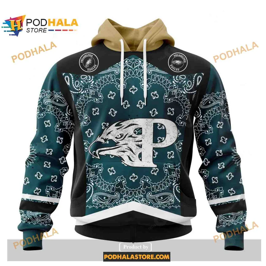 Proud Philadelphia Eagle 3d Hoodie With Bold Bandana Design