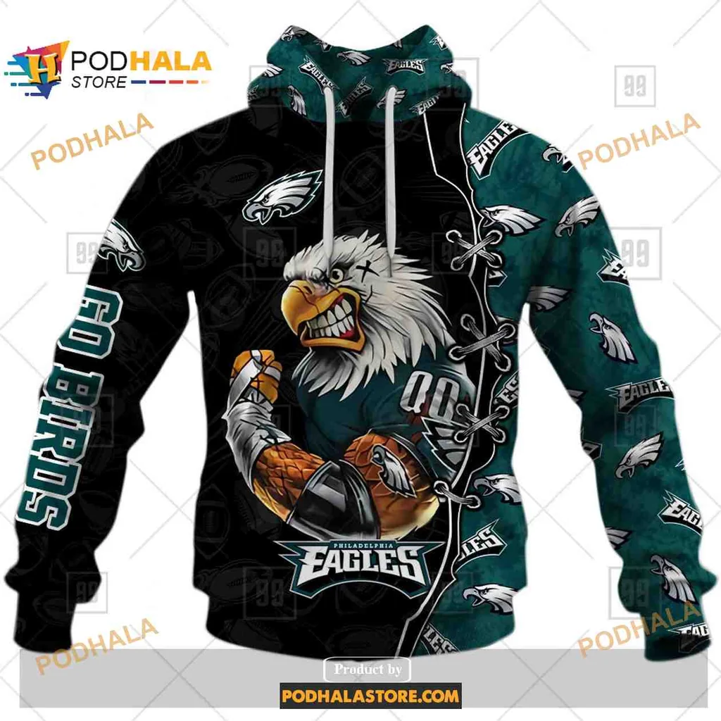 Proud Philadelphia Eagles 3d Hoodie, Fierce Eagle Design With Go Birds Spirit
