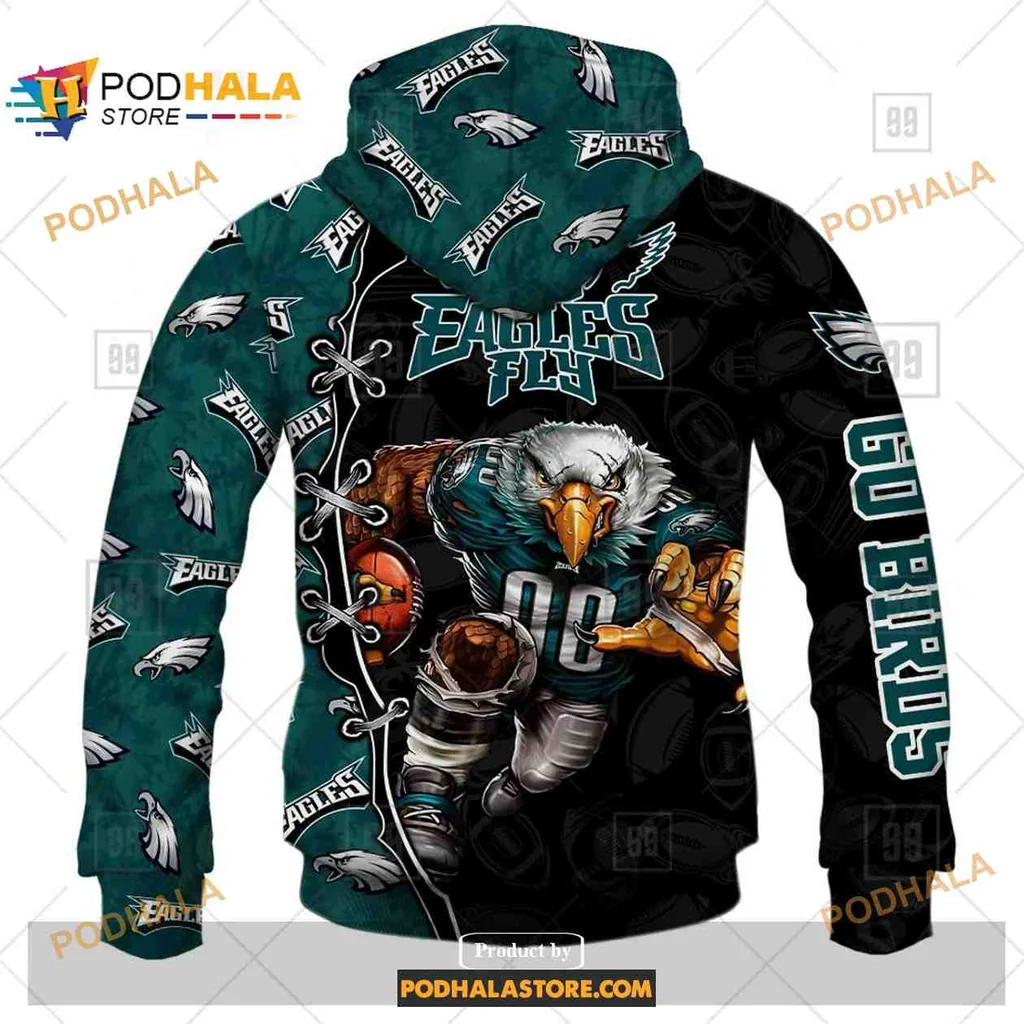 Proud Philadelphia Eagles AOP Hoodie, Fierce Eagle Design With Go Birds Spirit Proud Philadelphia Eagles AOP Hoodie, Fierce Eagle Design With Go Birds Spirit
