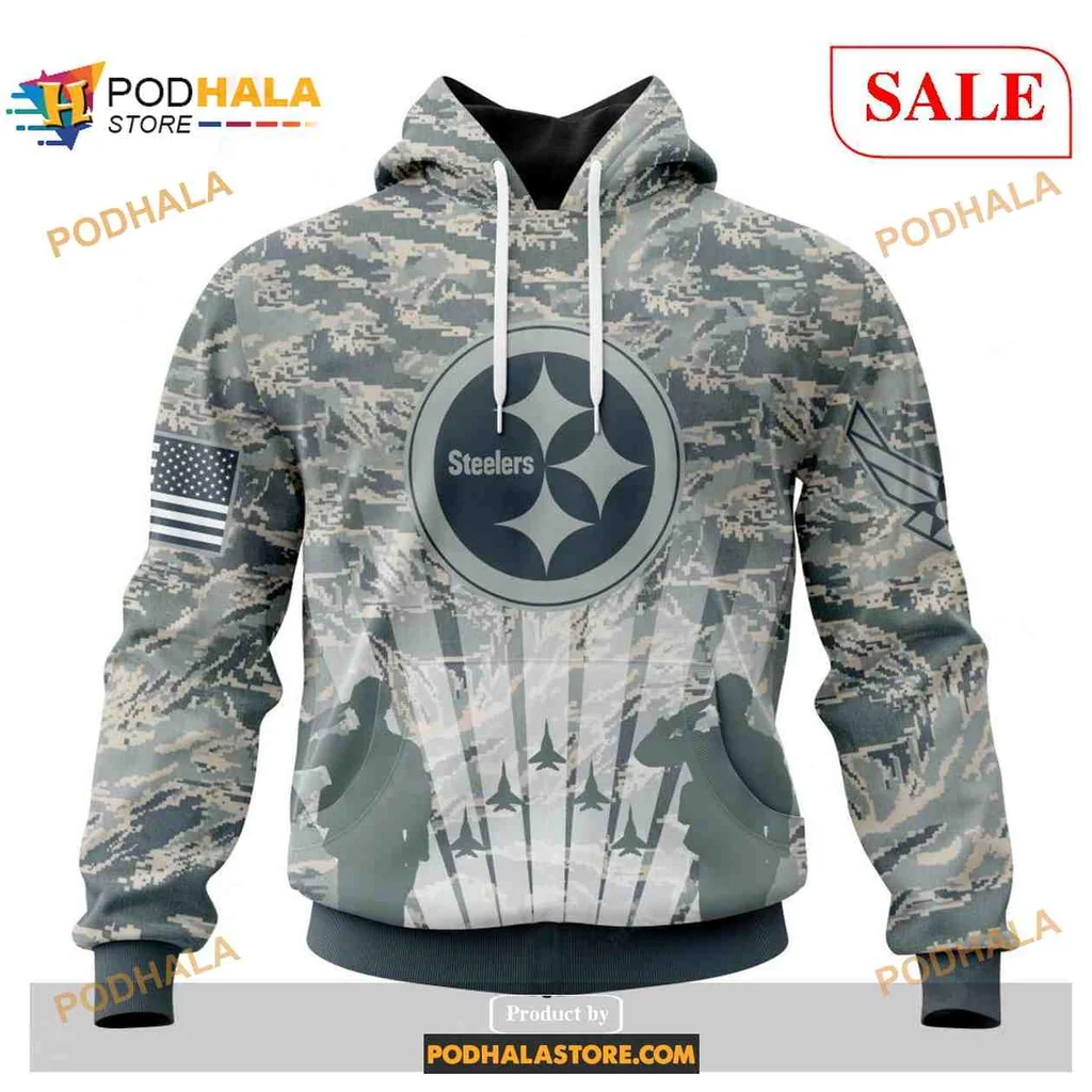 Proud Pittsburgh Steelers Camouflage 3d Hoodie Honoring Us Air Force Veterans