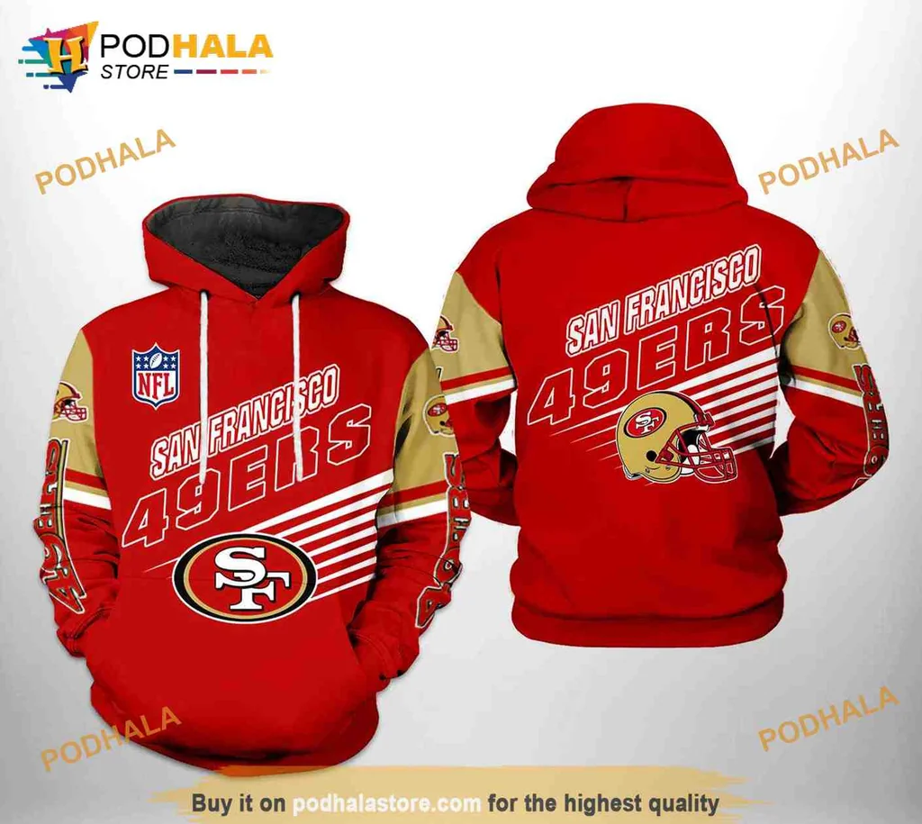 Proud San Francisco 49ers 3d Hoodie Featuring Team Logo And Colors