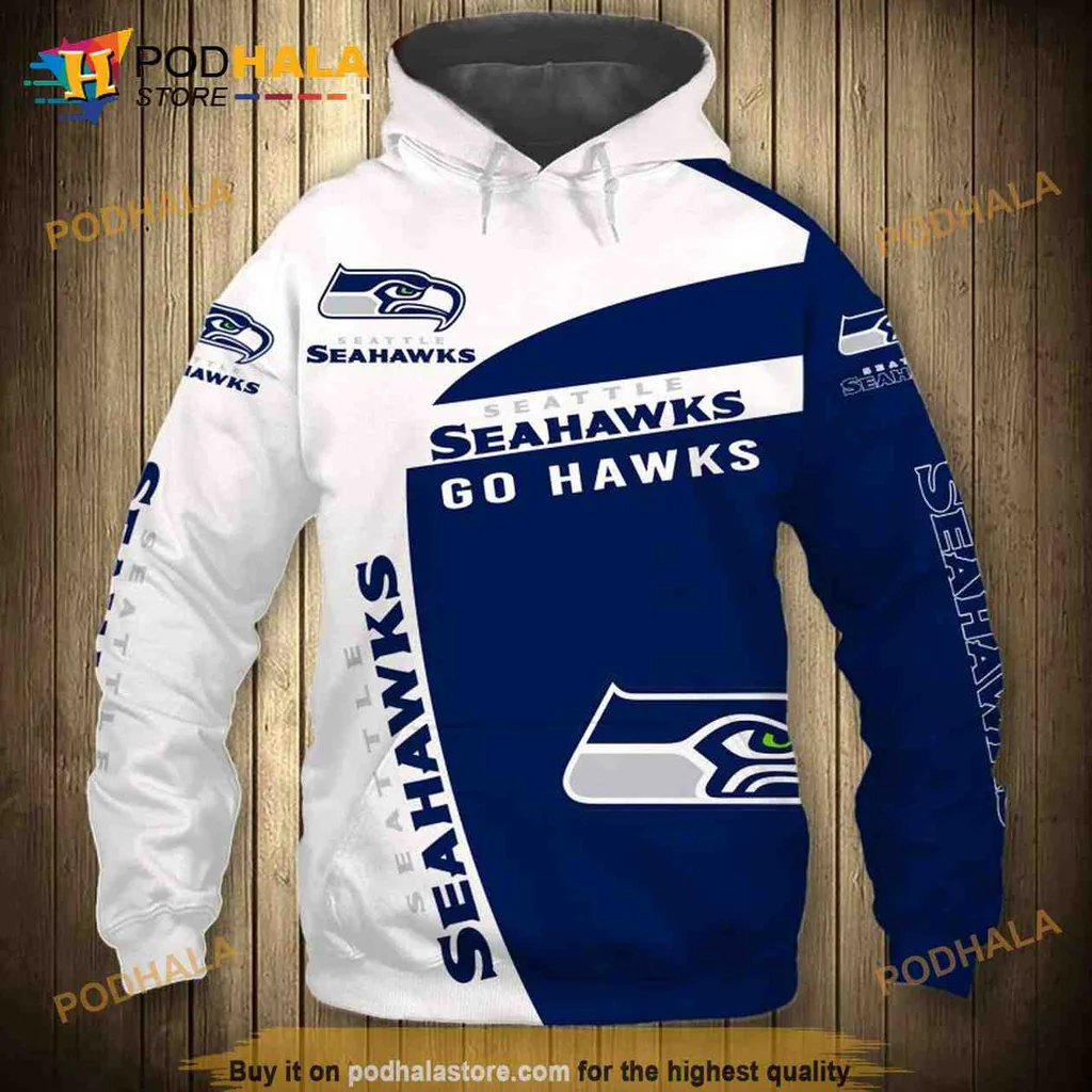 Proud Seattle Seahawks 3d Hoodie Sweatshirt With Go Hawks Design