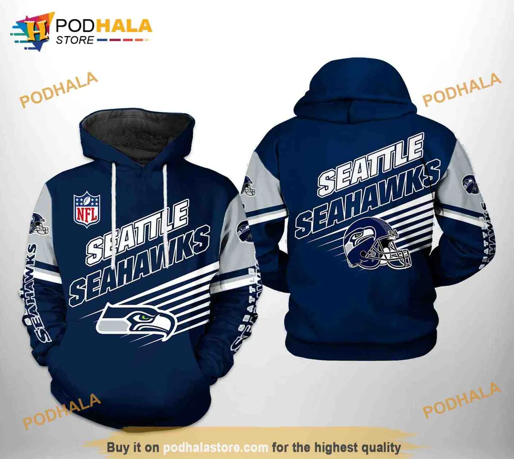 Proud Seattle Seahawks 3d Hoodie With Bold Team Logo And Colors