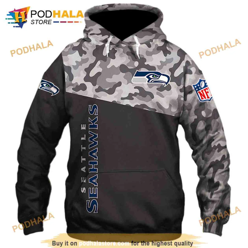 Proud Seattle Seahawks Military Camo 3d Hoodie With Bold Design