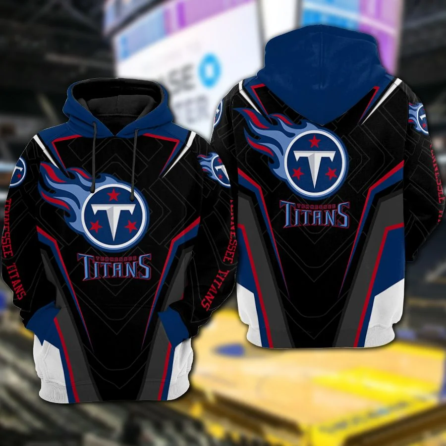Proud Tennessee Titans 3d Hoodie Featuring Bold Logo And Flame Design
