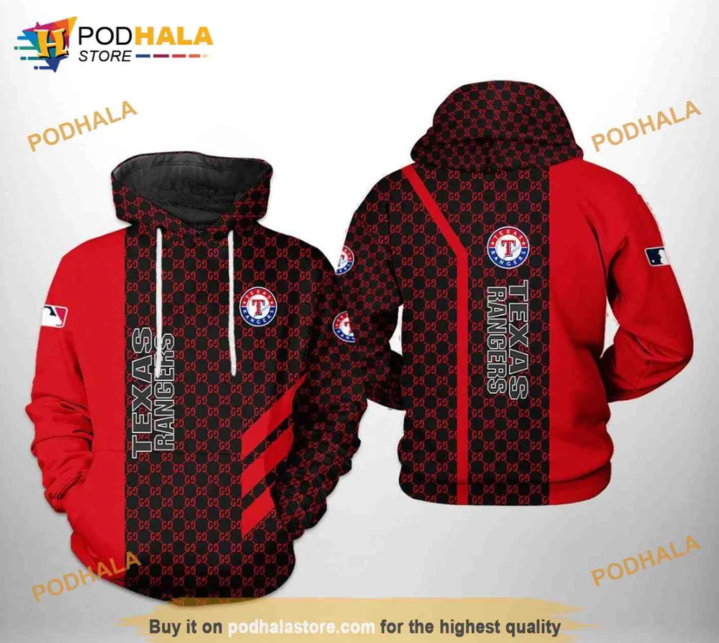 Proud Texas Rangers 3d Hoodie Featuring Bold Red And Black Design