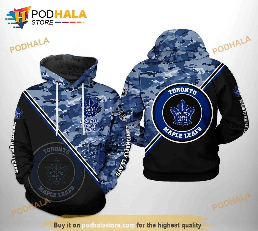 Proud Toronto Maple Leafs Camo 3d Hoodie Sweatshirt With Team Logo