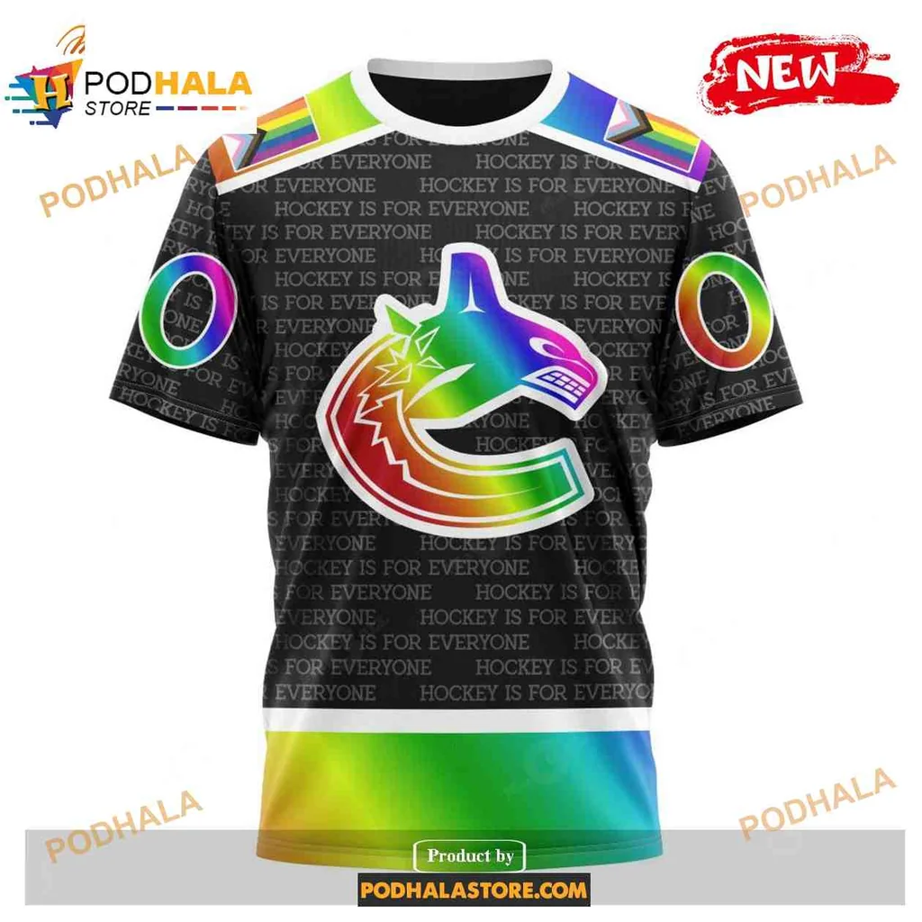 Proud Vancouver Canucks Rainbow AOP Hoodie With Colorful Gradient Design Proud Vancouver Canucks Rainbow AOP Hoodie With Colorful Gradient Design