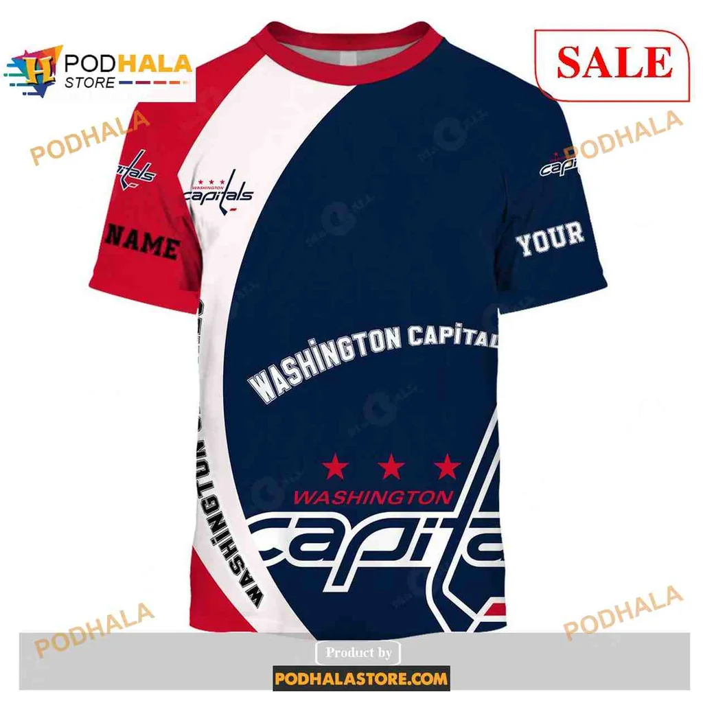 Proud Washington Capitals All Over Print Hoodie, Customizable Name And Team Colors Proud Washington Capitals All Over Print Hoodie, Customizable Name And Team Colors