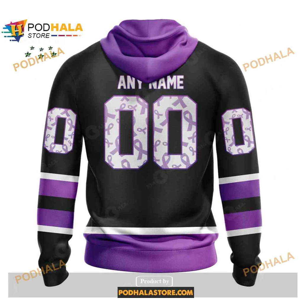 Proud Winnipeg Jets Cancer Awareness All Over Print Hoodie With Purple Maple Leaf Design Proud Winnipeg Jets Cancer Awareness All Over Print Hoodie With Purple Maple Leaf Design