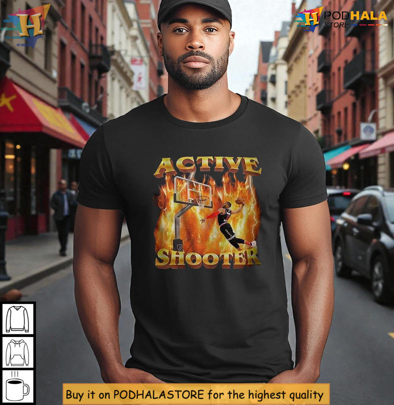 Provocative Sports Parody Tee With Active Shooter Shirt Centered Bold Style