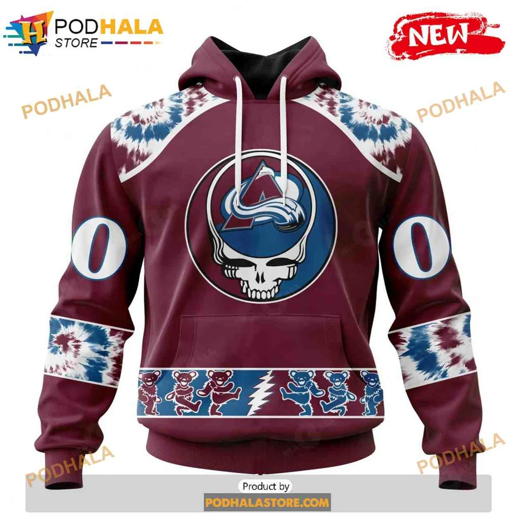 Psychedelic Colorado Avalanche 3d Hoodie With Grateful Dead Design