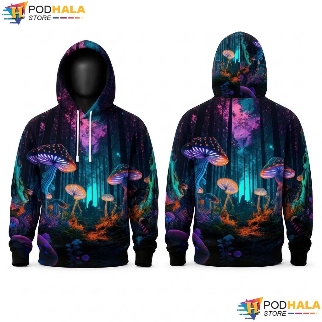 Psychedelic Graphic 3D Hoodie Natures Medicine Vibrant Pullover Top