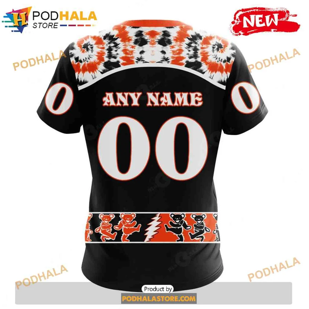 Psychedelic Philadelphia Flyers 3D Print Hoodie With Grateful Dead Design Psychedelic Philadelphia Flyers 3D Print Hoodie With Grateful Dead Design