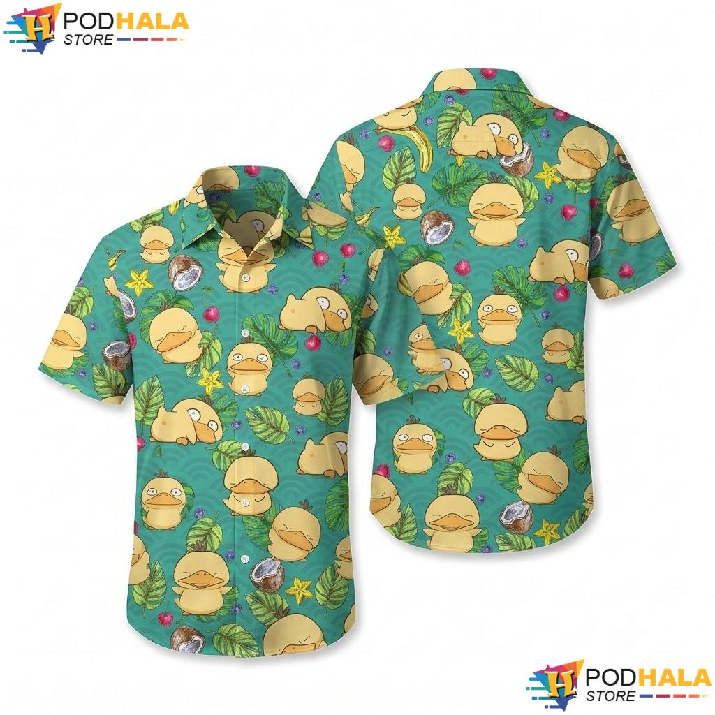 Psyduck Tropical Aloha Shirt Funny Summer Beach Vacation Outfit Top