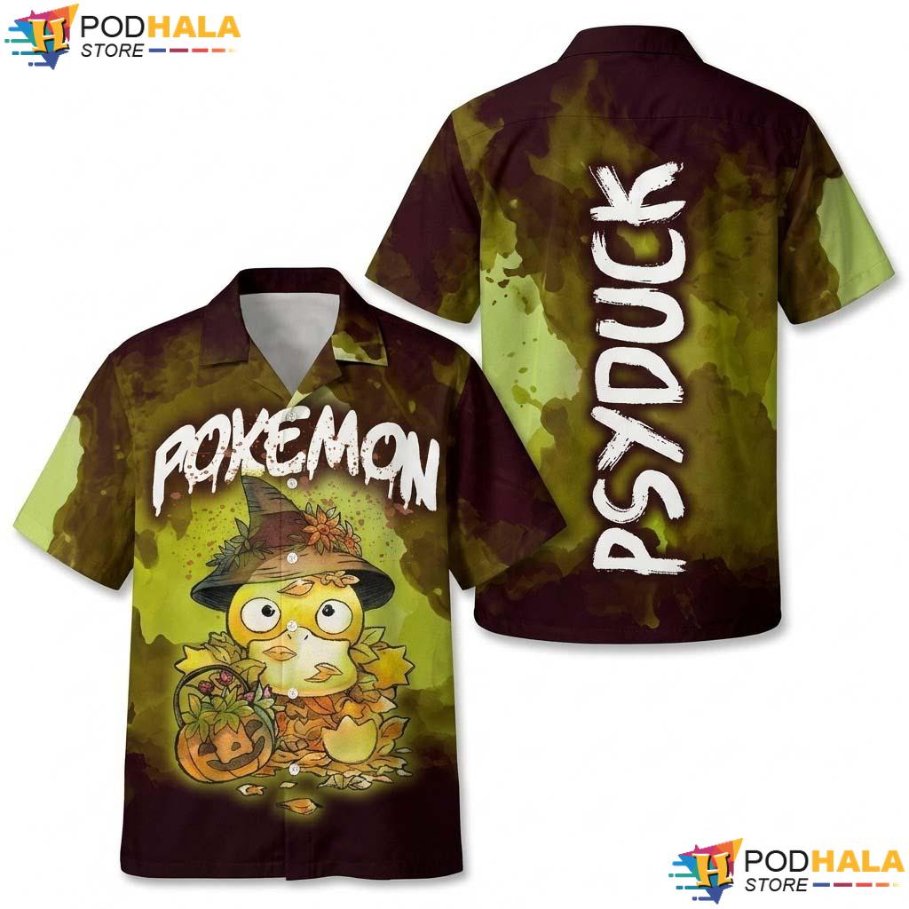 Psyduck Witch Halloween Hawaiian Shirt Funny Autumn Vacation Outfit