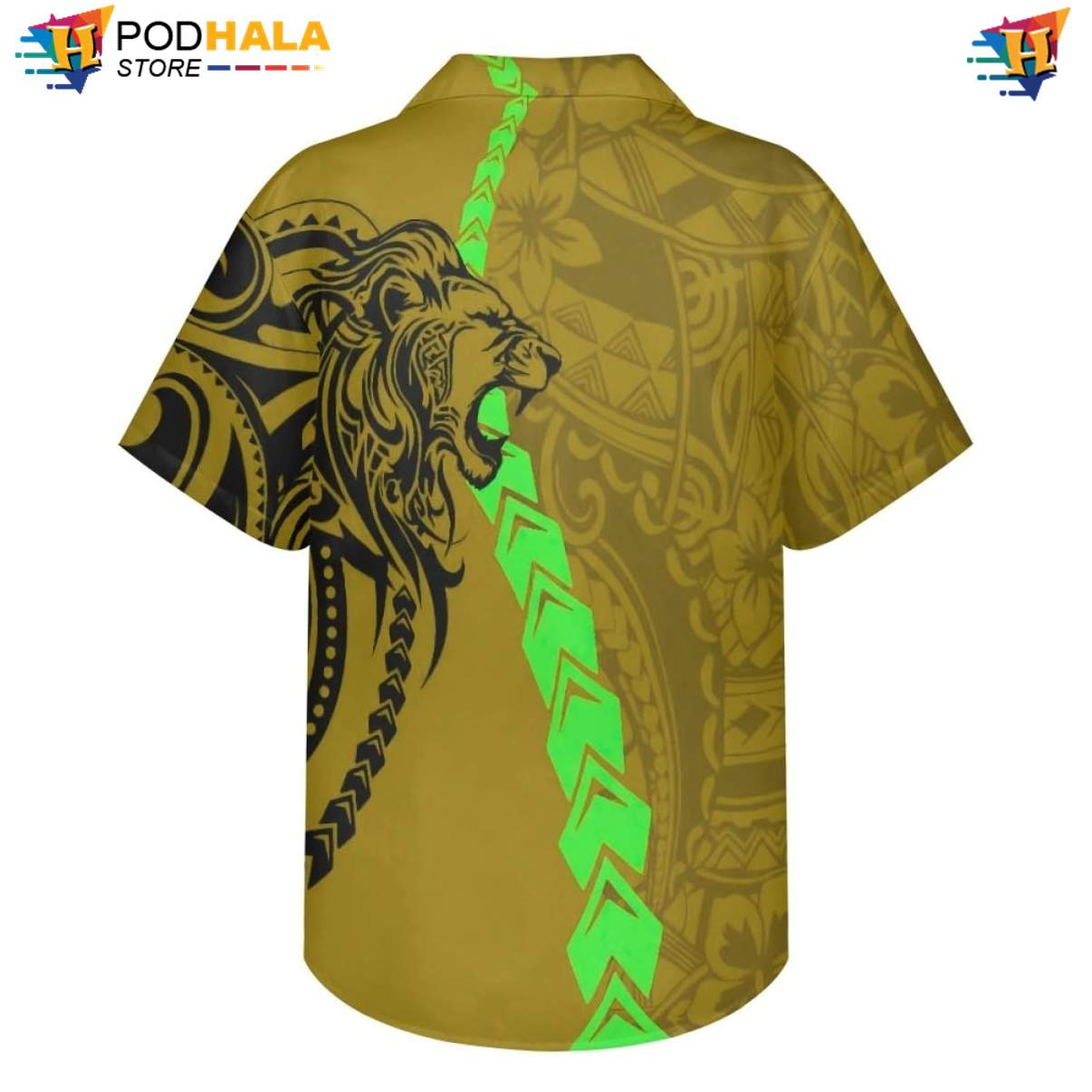 Puletasi Tapa Lion Tropical Shirt Mens Polynesian Samoa Beachwear Outfit Puletasi Tapa Lion Tropical Shirt Mens Polynesian Samoa Beachwear Outfit