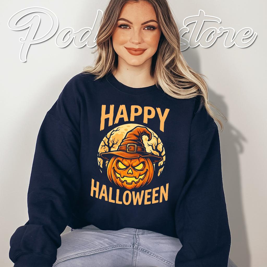 Pumpkin Witch Hat Scary Halloween Tshirt Happy Festive Outfit Top Pumpkin Witch Hat Scary Halloween Tshirt Happy Festive Outfit Top
