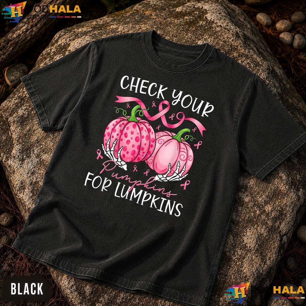 Pumpkins For Lumpkins Comfort Colors TShirt Breast Cancer Awareness