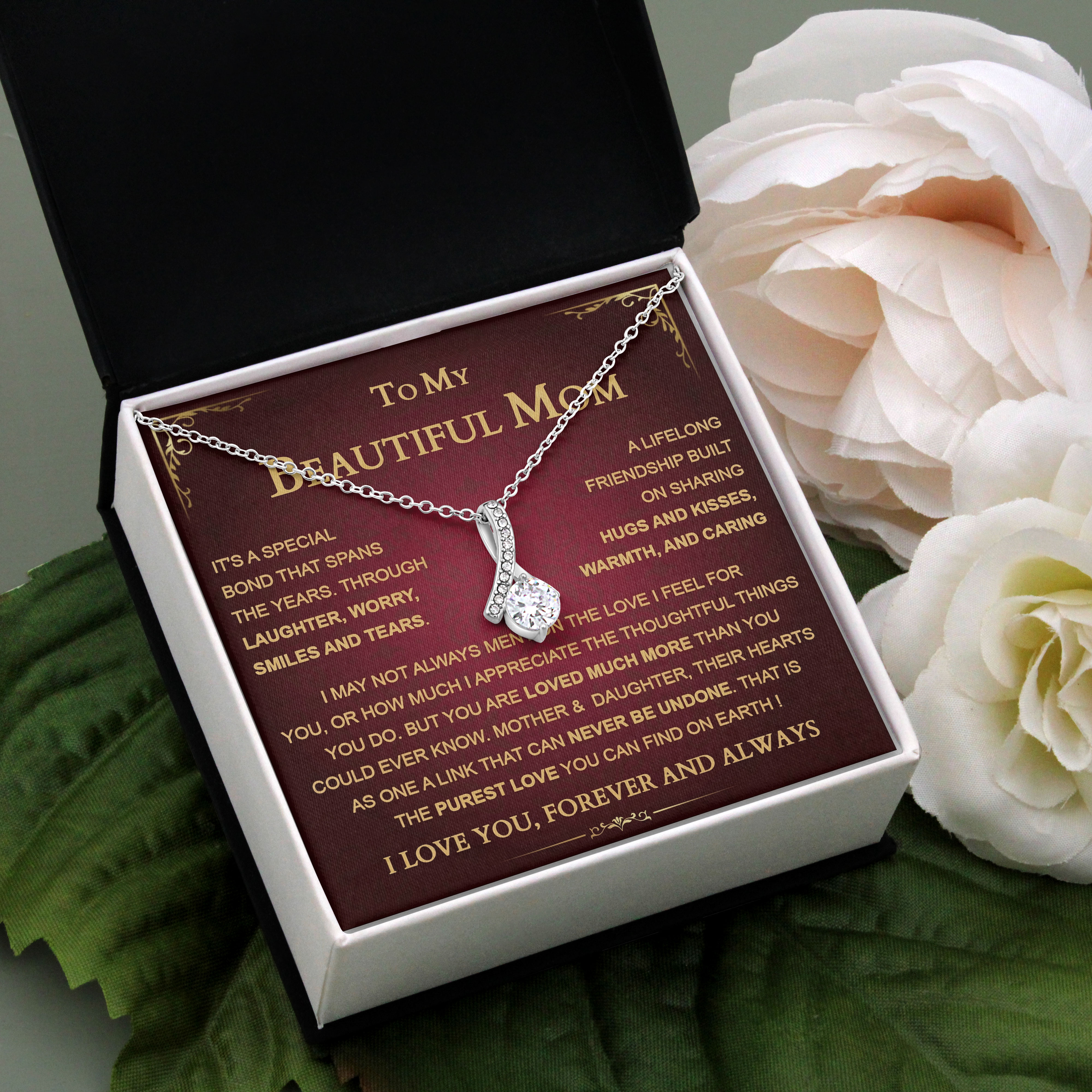 Purest Love Message Card Necklace - Gift For Mom - Mothers Day 2026
