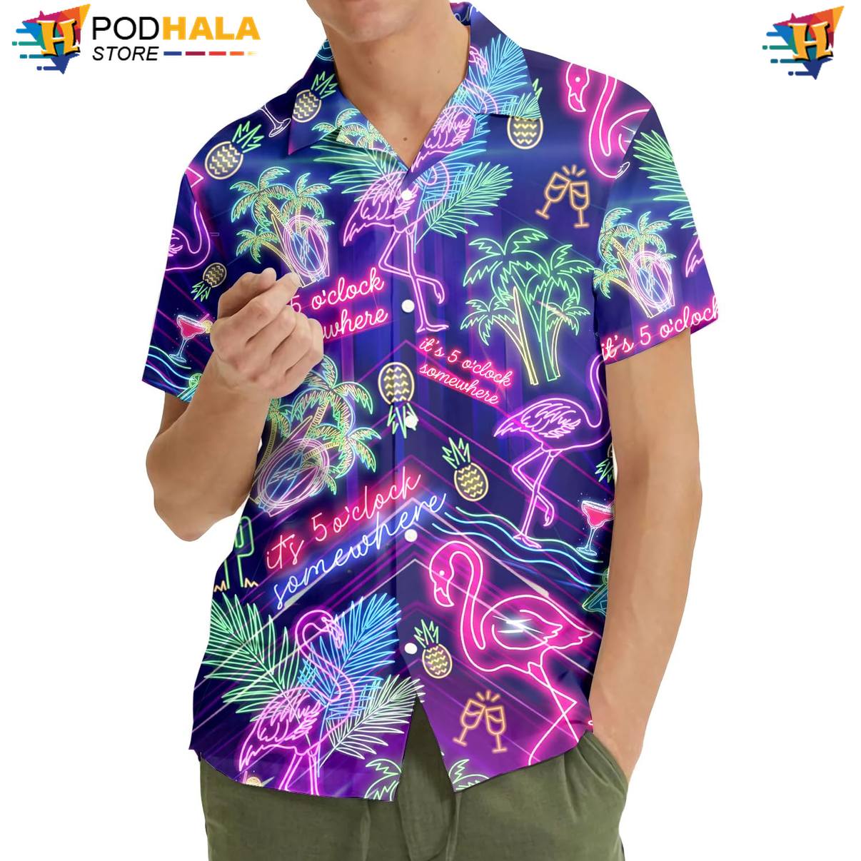 Purple Neon Night Short-sleeve button-up shirt Mens Short Sleeve Casual Beachwear Top Purple Neon Night Short-sleeve button-up shirt Mens Short Sleeve Casual Beachwear Top