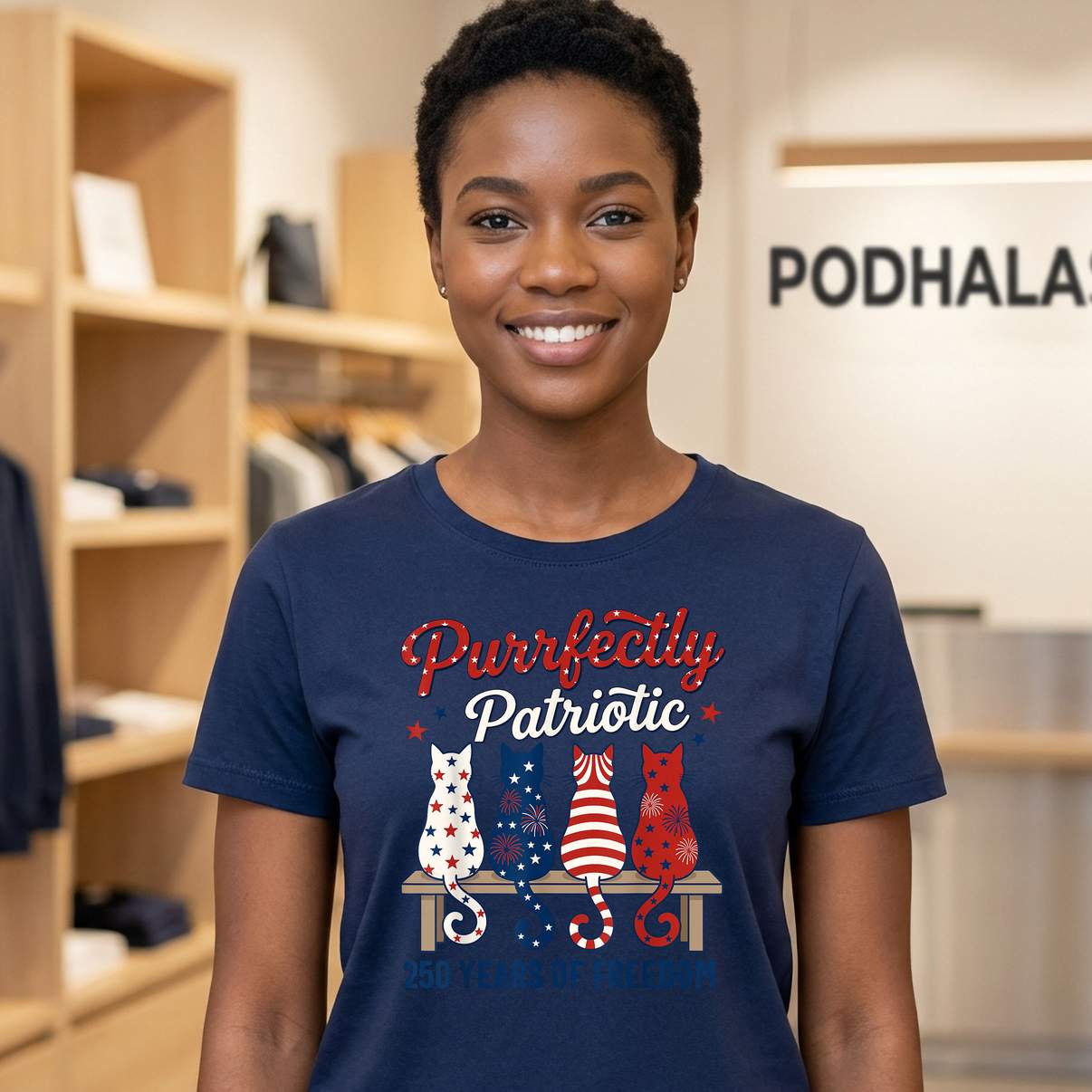 Purrfectly Patriotic Cat T-Shirt Fourth Of July 250 Years Lover Graphic Tee Purrfectly Patriotic Cat T-Shirt Fourth Of July 250 Years Lover Graphic Tee