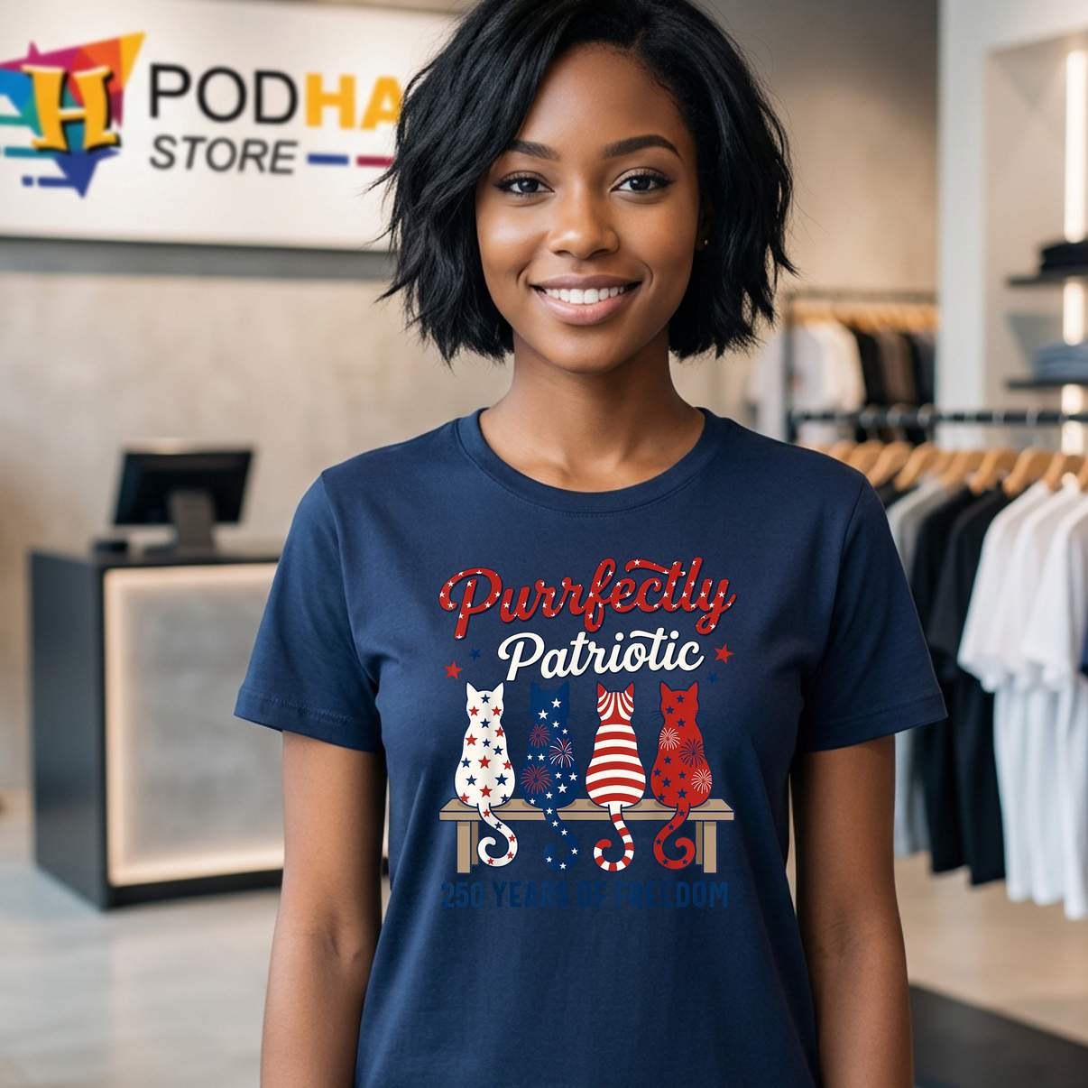 Purrfectly Patriotic Cat Tshirt Fourth Of July 250 Years Lover Graphic Tee Purrfectly Patriotic Cat Tshirt Fourth Of July 250 Years Lover Graphic Tee