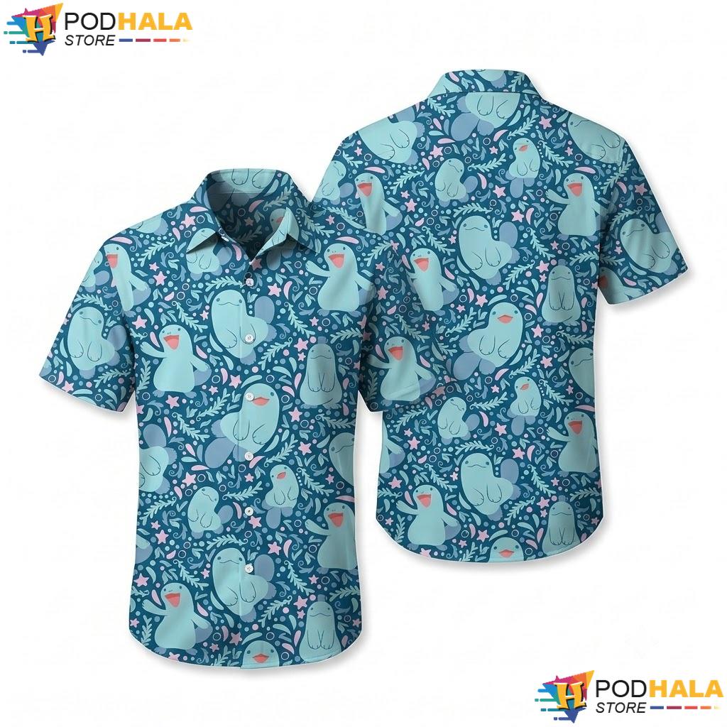 Quagsire Water Pattern Aloha Shirt Tropical Summer Beach Outfit Top