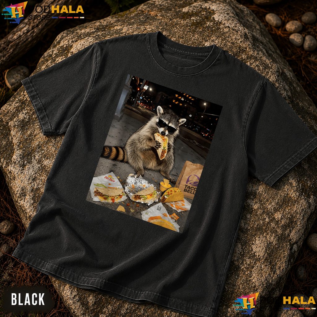 Raccoon Eating Pickles Meme Comfort Colors T-Shirt Funny Trash Panda Top