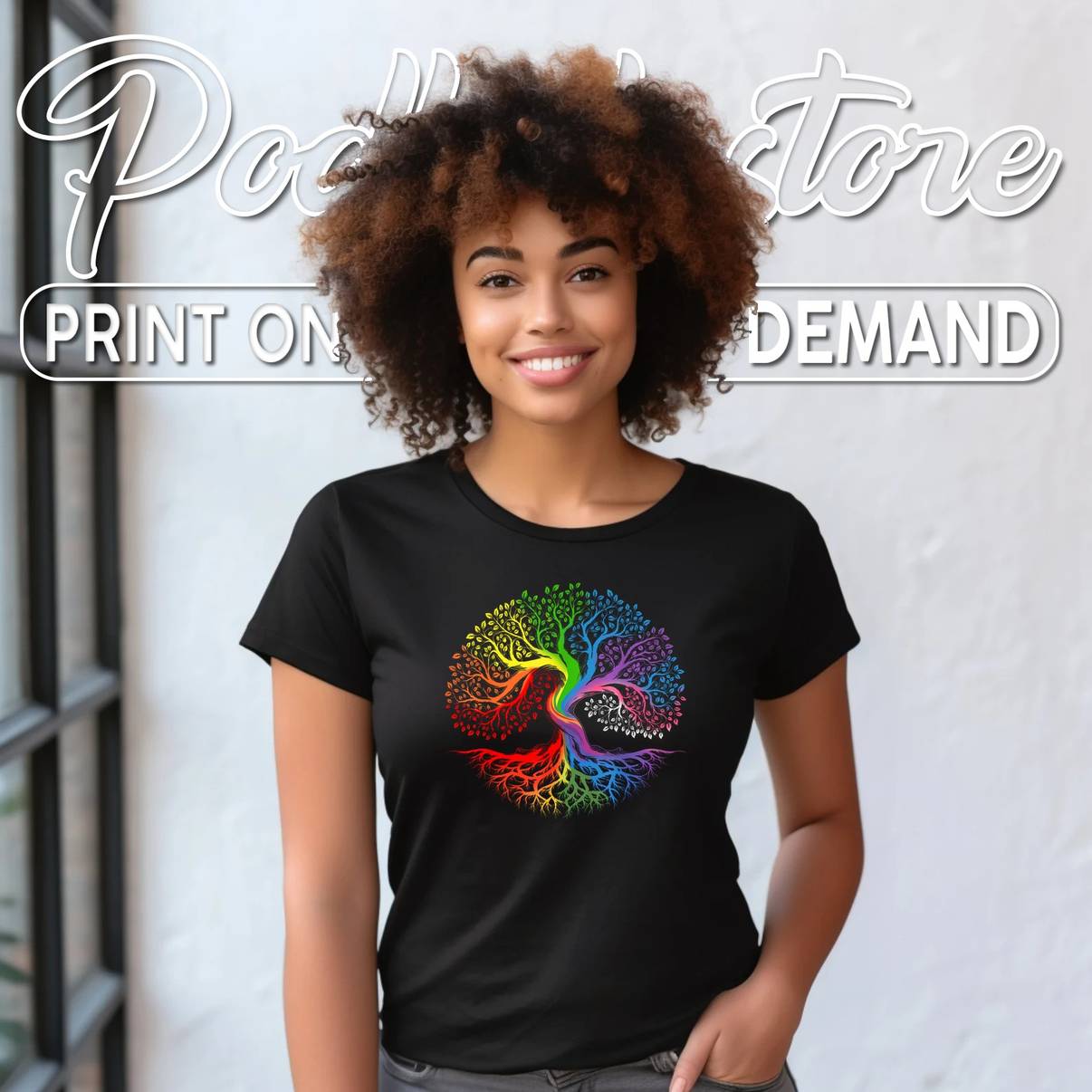 Rainbow Tree Of Life LGBTQ Pride Shirt Lesbian Gay Flag Ally For Mens