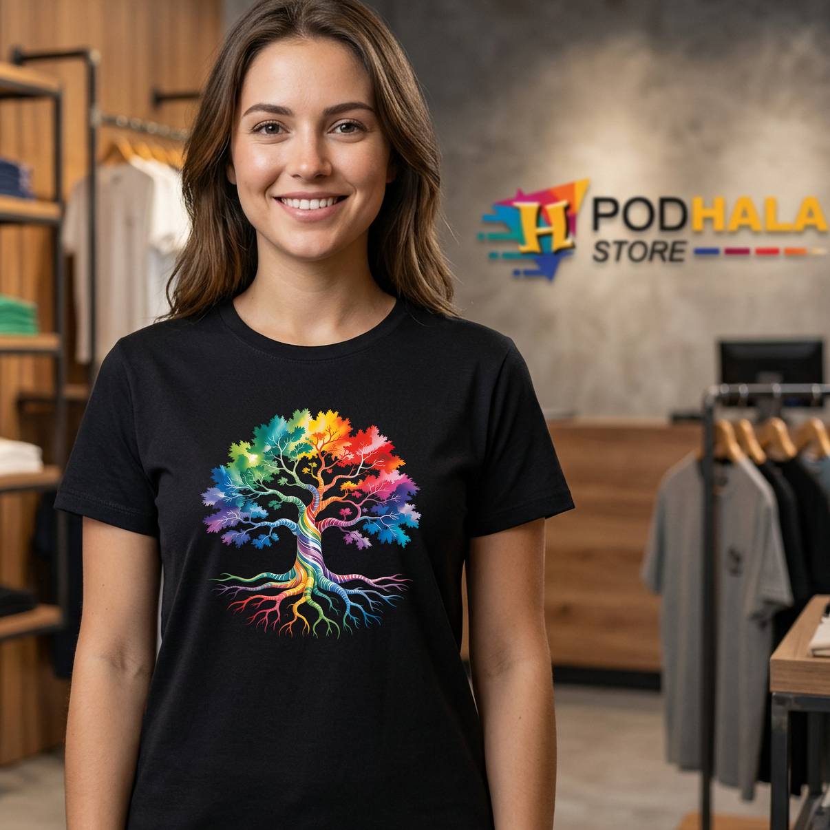 Rainbow Trees Life Lesbian Gay Shirt LGBTQ Pride Flag Ally Graphic Men