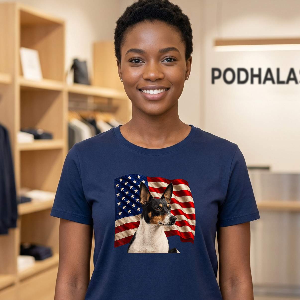 Rat Terrier Dog Patriotic Fourth July Tee USA Flag Animal Apparel Rat Terrier Dog Patriotic Fourth July Tee USA Flag Animal Apparel