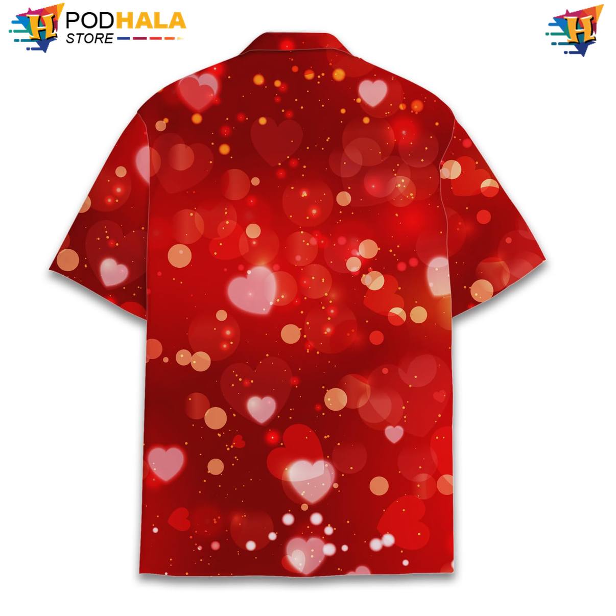 Red Cupid Tropical Shirt Mens Short Sleeve Button Down Summer Beach Apparel Red Cupid Tropical Shirt Mens Short Sleeve Button Down Summer Beach Apparel