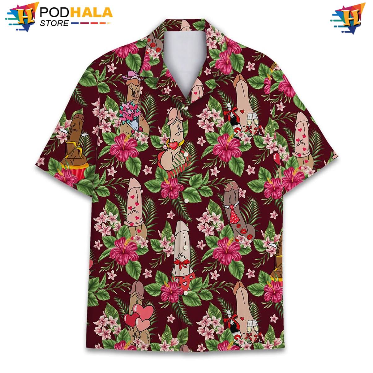 Red Dirty Humor Short-sleeve button-up shirt Mens Short Sleeve Casual Summer Beach Outfit Red Dirty Humor Short-sleeve button-up shirt Mens Short Sleeve Casual Summer Beach Outfit