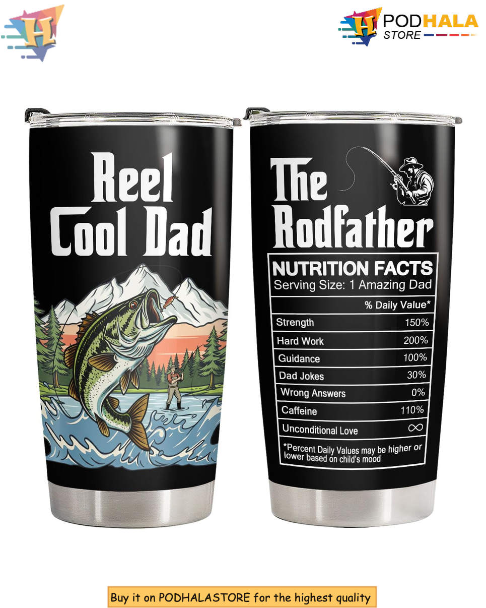Reel Cool Dad Adventures Tumbler 2026 Father's Day Birthday Gift From Daughter