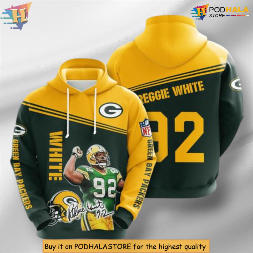Reggie White Tribute Green Bay Packers Zip Up Hoodie 3D Classic Design