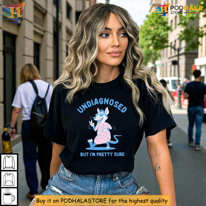 Relatable Neuro Humor Meme Tee Styled With Undiagnosed But Pretty Sure Slogan
