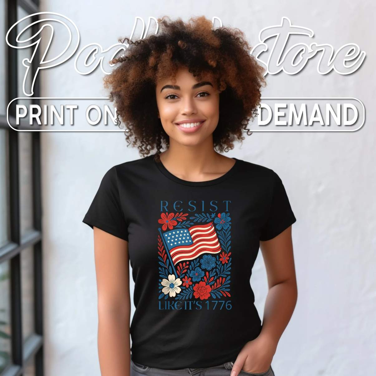 Resist Like Its 1776 Vintage Boho Floral Tank Top 250 Years Apparel
