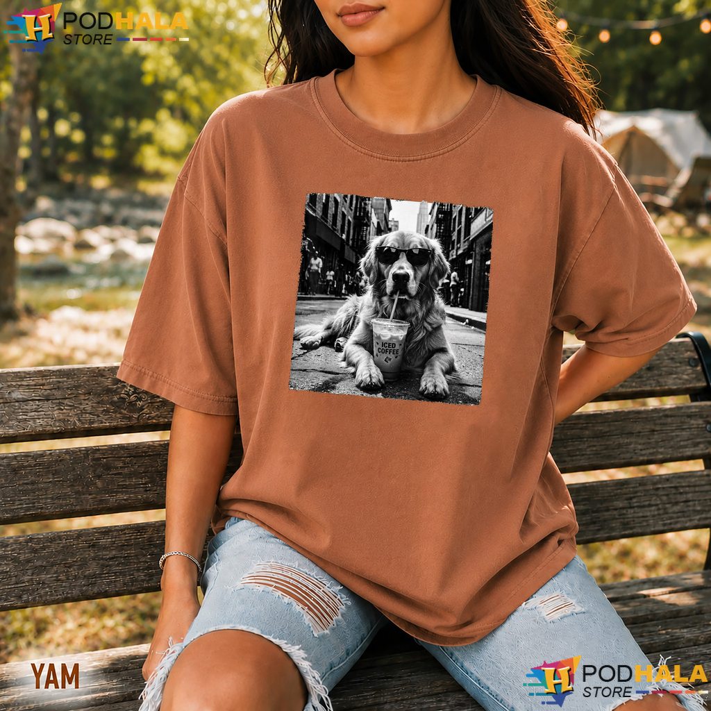 Retriever Iced Milk Coffee Comfort Colors Tshirt Cute Dog Lover Art Apparel Retriever Iced Milk Coffee Comfort Colors Tshirt Cute Dog Lover Art Apparel