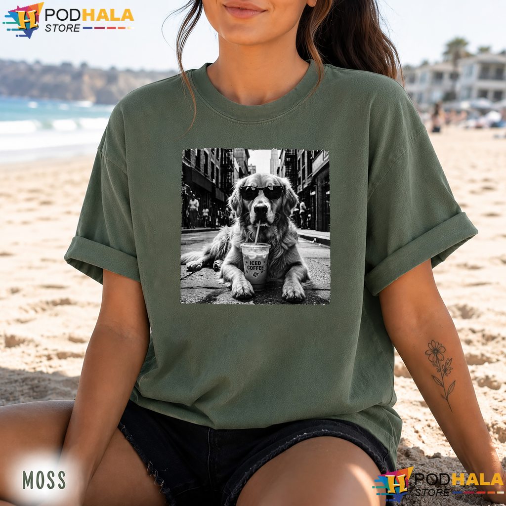 Retriever Iced Milk Coffee Comfort Colors Tee Cute Dog Lover Art Apparel Retriever Iced Milk Coffee Comfort Colors Tee Cute Dog Lover Art Apparel