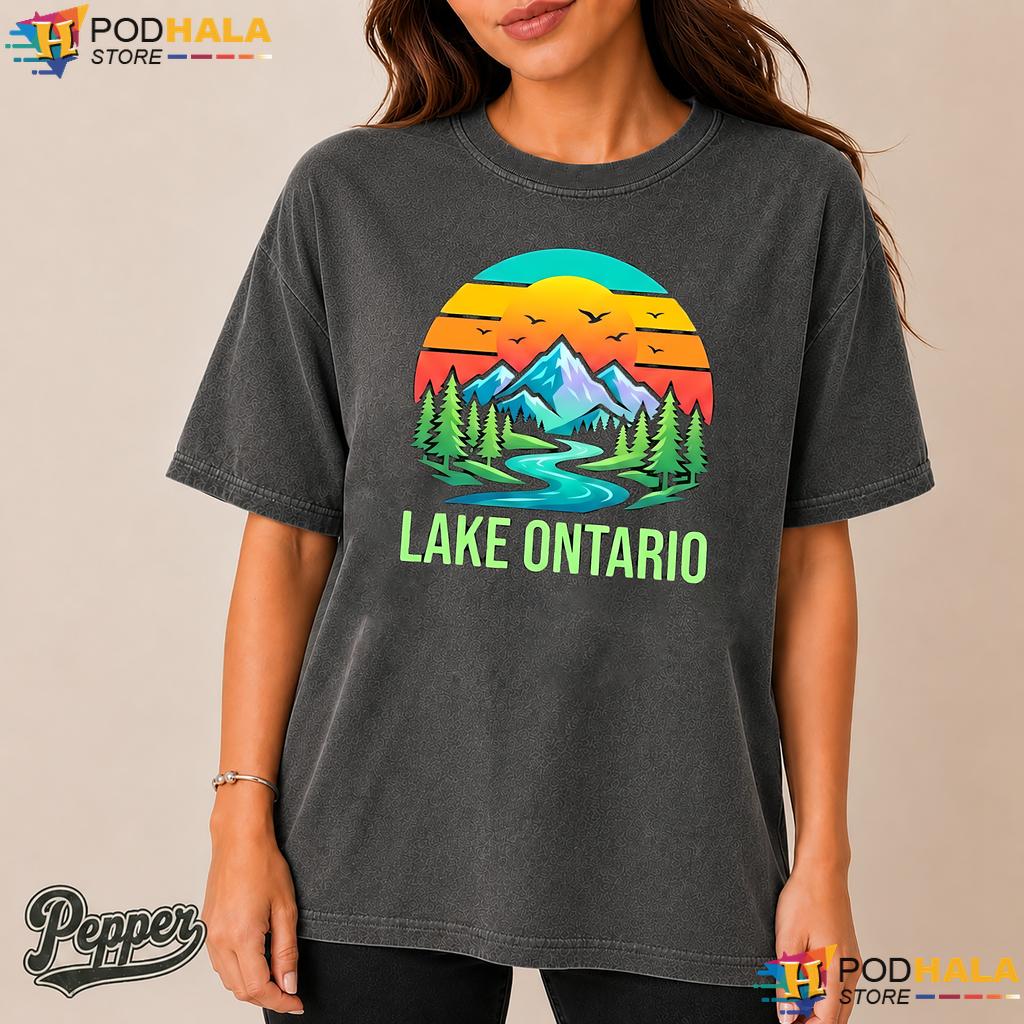 Retro Adventure Lake Ontario Comfort Colors Tshirt Sunset Graphic Tee Retro Adventure Lake Ontario Comfort Colors Tshirt Sunset Graphic Tee