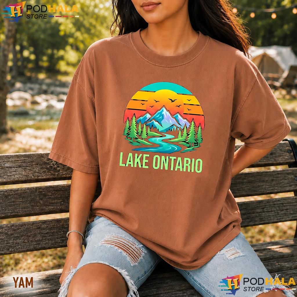 Retro Adventure Lake Ontario Comfort Colors Tee Sunset Graphic Tee Retro Adventure Lake Ontario Comfort Colors Tee Sunset Graphic Tee