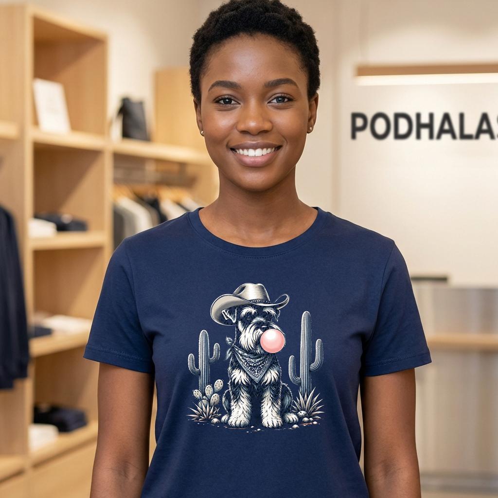 Retro Cowboy Schnauzer Shirt Blowing Bubble UFO Rodeo Western Graphic Retro Cowboy Schnauzer Shirt Blowing Bubble UFO Rodeo Western Graphic