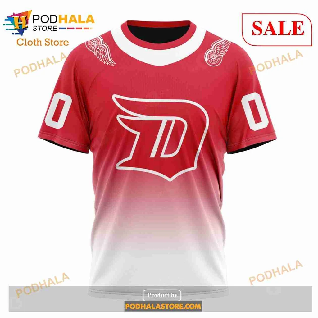 Retro Detroit Red Wings 3d Hoodie With Gradient Design And Wing Motifs - Product View 6 Retro Detroit Red Wings 3d Hoodie With Gradient Design And Wing Motifs - Product View 6