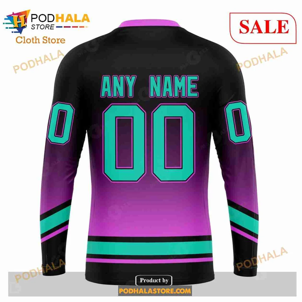 Retro Florida Panthers Palm Tree Hoodie With Gradient Design - Product View 5 Retro Florida Panthers Palm Tree Hoodie With Gradient Design - Product View 5