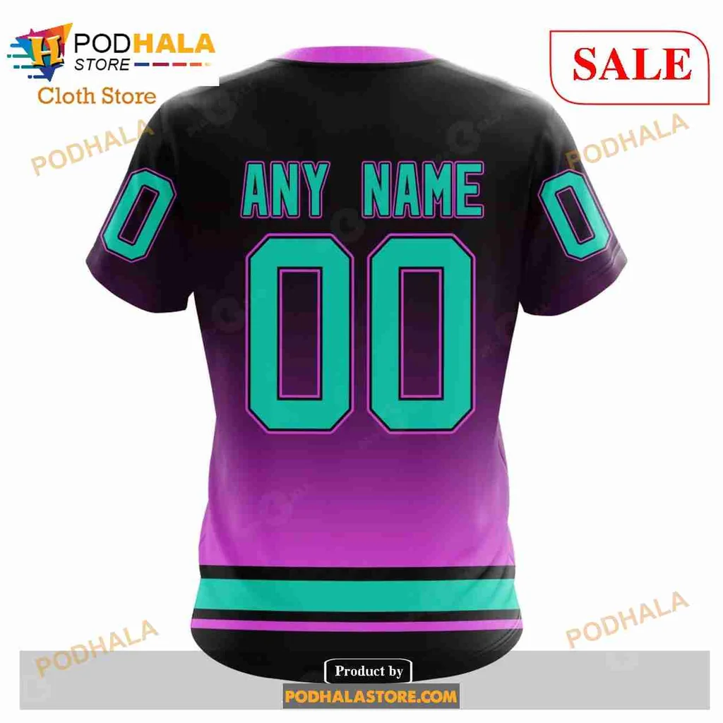 Retro Florida Panthers Palm Tree Hoodie With Gradient Design - Product View 7 Retro Florida Panthers Palm Tree Hoodie With Gradient Design - Product View 7