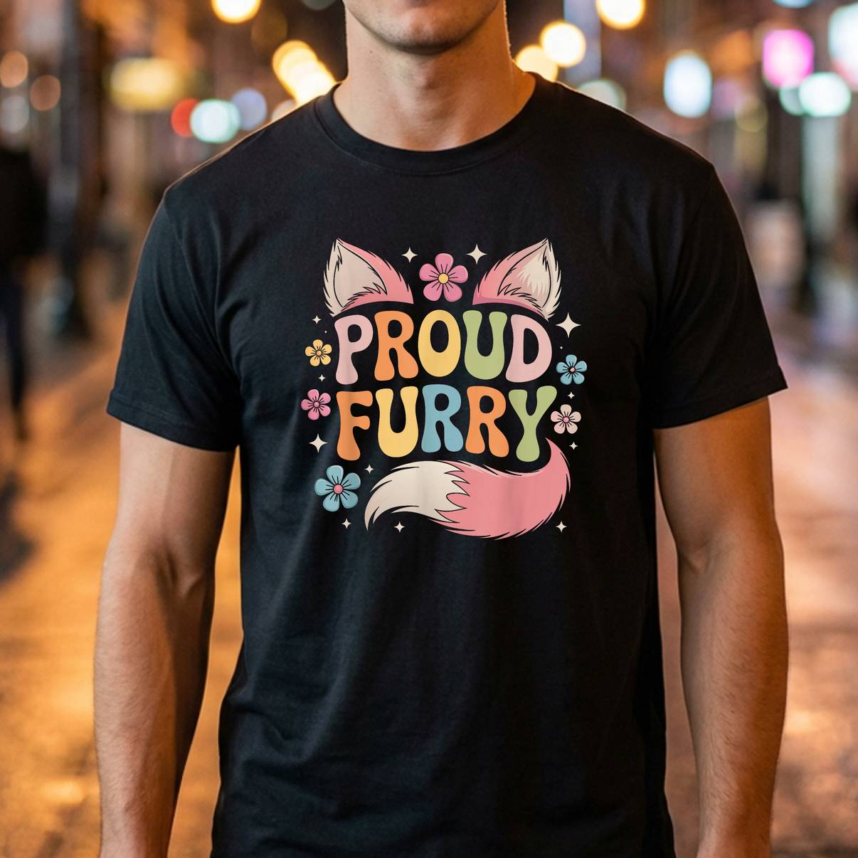 Retro Furry Fandom LGBTQ Proud Tee Fursonas Cosplay Convention Mens Retro Furry Fandom LGBTQ Proud Tee Fursonas Cosplay Convention Mens