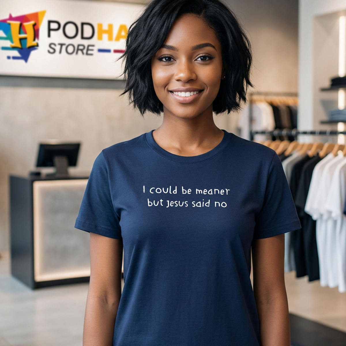 Retro I Could Be Meaner Shirt 2026 But Jesus Said No Funny Christian Apparel