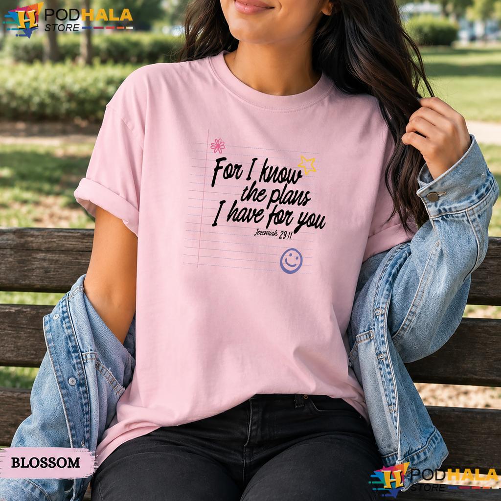 Retro I Know The Plans Comfort Colors T-Shirt Christian Teacher Faith Apparel