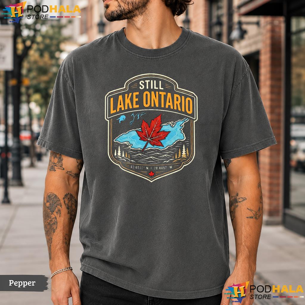 Retro Maple Lake Ontario Comfort Colors T-Shirt Still Canadian Graphic